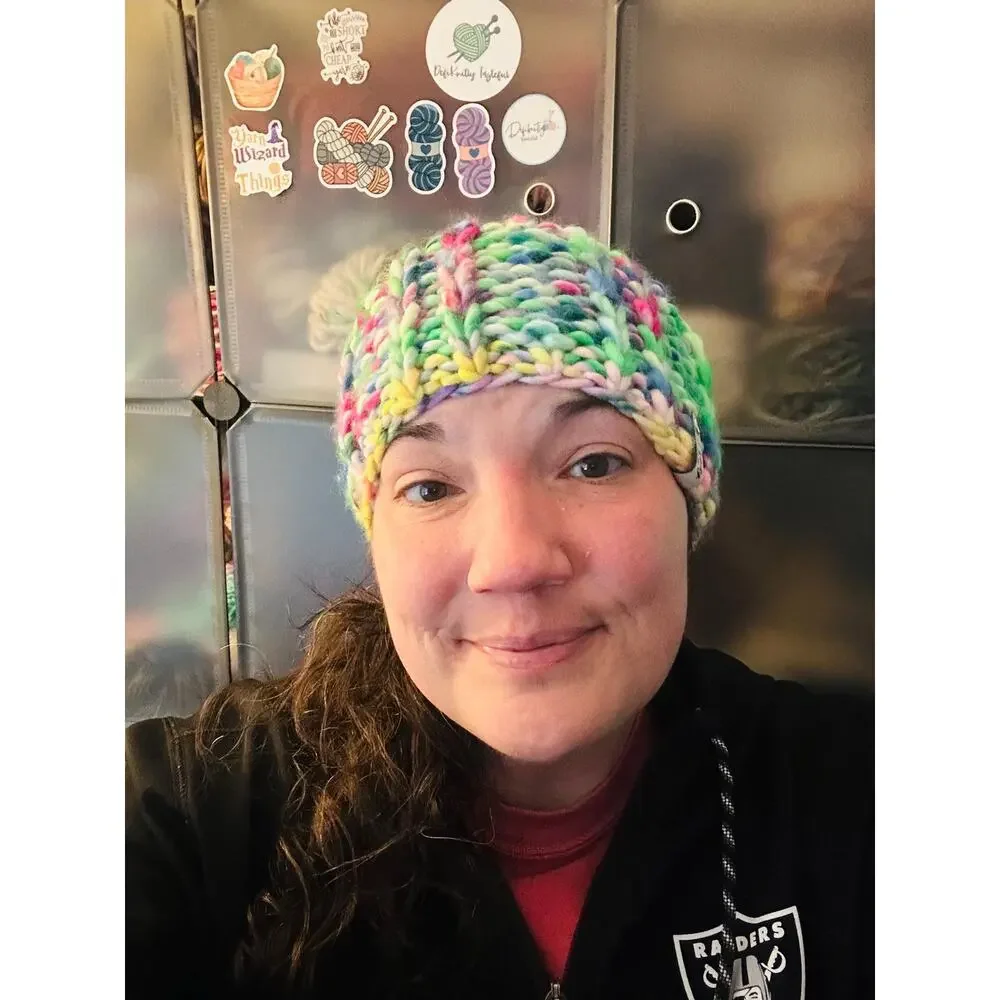Hand Knit Merino Wool Headband: Scrappy Knit Earwarmer